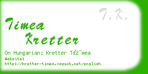 timea kretter business card